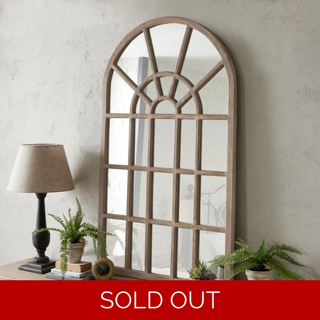 product Image for Copgrove Collection Arched Paned Wall Mirror